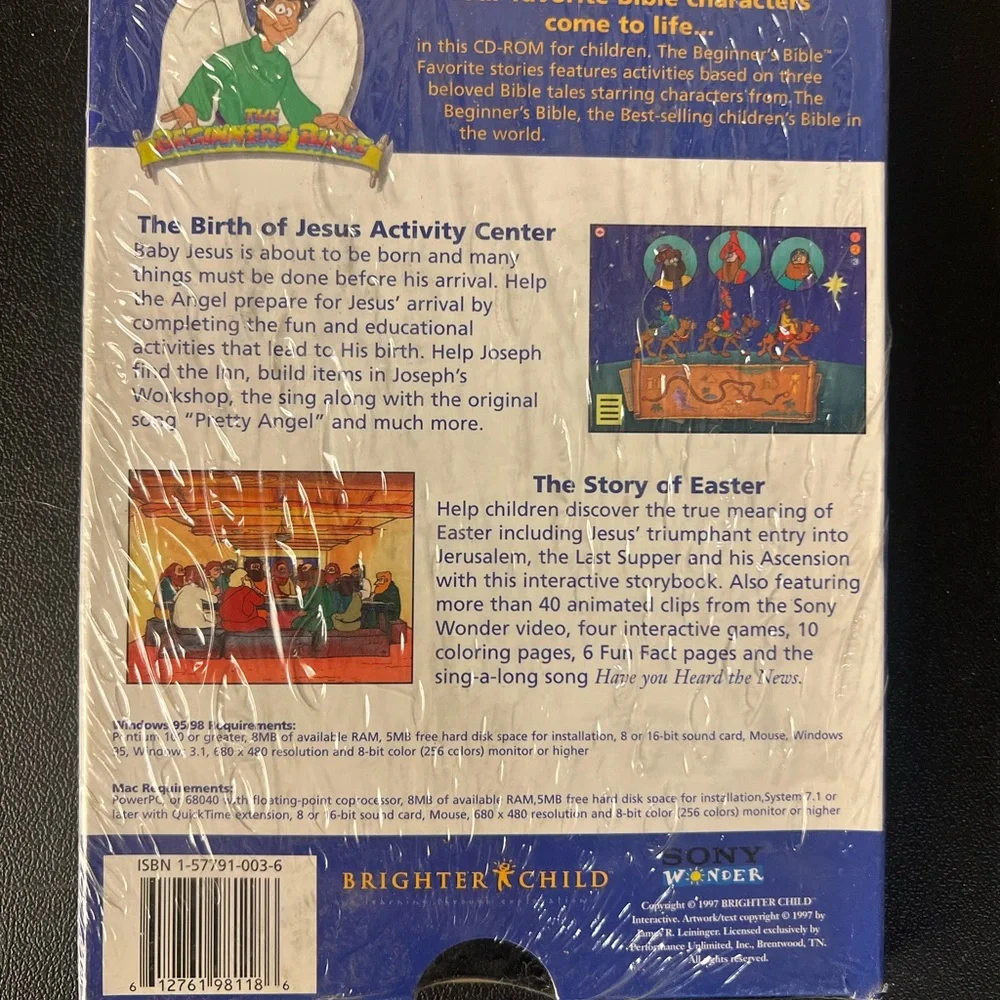 The Beginners Bible: New Testament Favorites (Windows PC/Mac CD-Rom) New Sealed